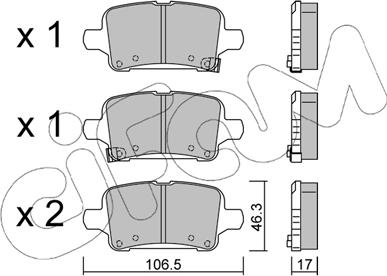 Cifam 822-1180-0 - Тормозные колодки, дисковые, комплект autospares.lv