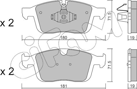 Cifam 822-1188-0 - Тормозные колодки, дисковые, комплект autospares.lv