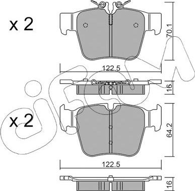 Cifam 822-1135-0 - Тормозные колодки, дисковые, комплект autospares.lv