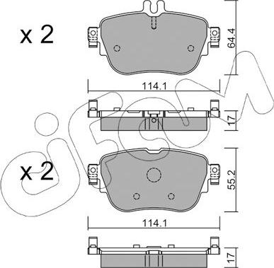 Cifam 822-1136-0 - Тормозные колодки, дисковые, комплект autospares.lv