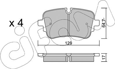 Cifam 822-1130-1 - Тормозные колодки, дисковые, комплект autospares.lv