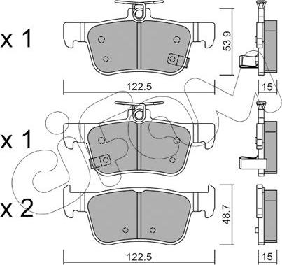 Cifam 822-1131-0 - Тормозные колодки, дисковые, комплект autospares.lv