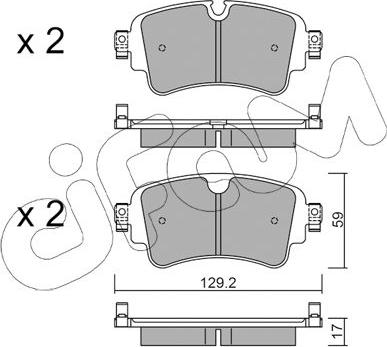 Cifam 822-1129-0 - Тормозные колодки, дисковые, комплект autospares.lv