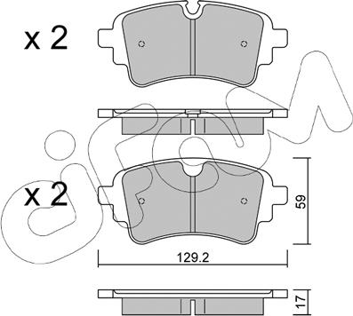 Cifam 822-1129-1 - Тормозные колодки, дисковые, комплект autospares.lv