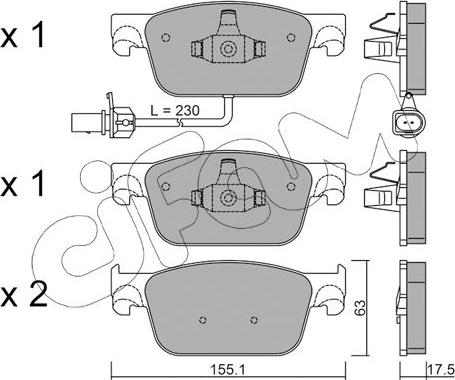 Cifam 822-1125-0 - Тормозные колодки, дисковые, комплект autospares.lv