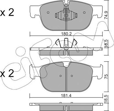 Cifam 822-1120-0 - Тормозные колодки, дисковые, комплект autospares.lv