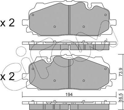 Cifam 822-1128-0 - Тормозные колодки, дисковые, комплект autospares.lv