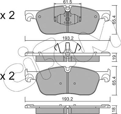 Cifam 822-1123-0 - Тормозные колодки, дисковые, комплект autospares.lv