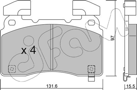 Cifam 822-1179-0 - Тормозные колодки, дисковые, комплект autospares.lv