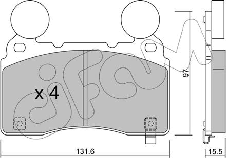 Cifam 822-1179-1 - Тормозные колодки, дисковые, комплект autospares.lv