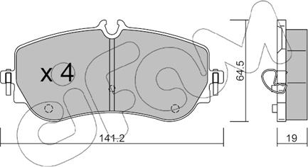 Cifam 822-1175-0 - Тормозные колодки, дисковые, комплект autospares.lv