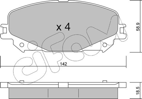 Cifam 822-1176-0 - Тормозные колодки, дисковые, комплект autospares.lv