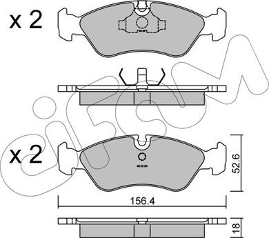 Cifam 822-117-0 - Тормозные колодки, дисковые, комплект autospares.lv