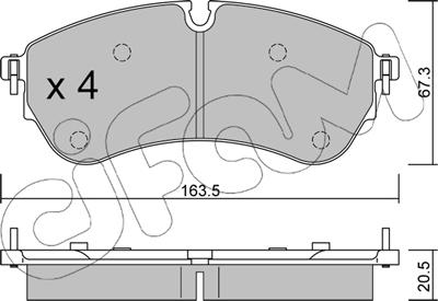 Cifam 822-1173-0 - Тормозные колодки, дисковые, комплект autospares.lv