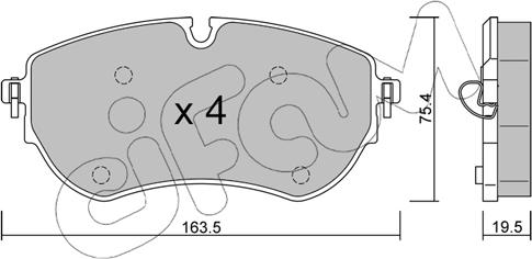 Cifam 822-1172-0 - Тормозные колодки, дисковые, комплект autospares.lv