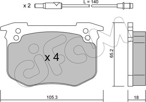 Cifam 822-189-0 - Тормозные колодки, дисковые, комплект autospares.lv