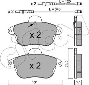 Cifam 822-184-1 - Тормозные колодки, дисковые, комплект autospares.lv