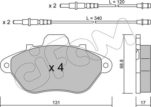 Cifam 822-185-0 - Тормозные колодки, дисковые, комплект autospares.lv