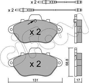 Cifam 822-185-1 - Тормозные колодки, дисковые, комплект autospares.lv