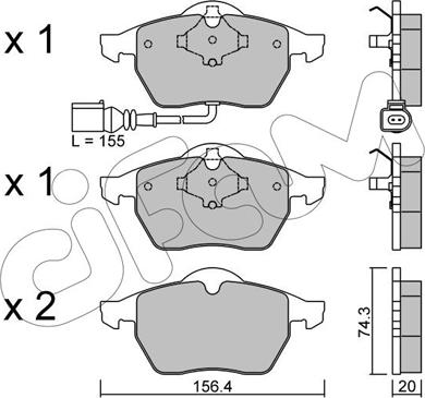 Cifam 822-181-4 - Тормозные колодки, дисковые, комплект autospares.lv