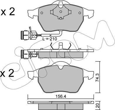 Cifam 822-181-0 - Тормозные колодки, дисковые, комплект autospares.lv