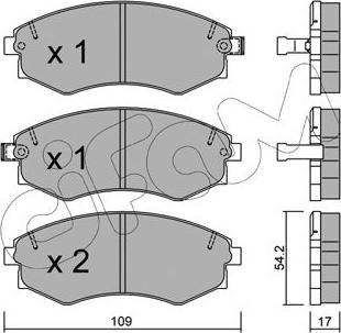 Cifam 822-188-1 - Тормозные колодки, дисковые, комплект autospares.lv