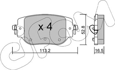 Cifam 822-1346-0 - Тормозные колодки, дисковые, комплект autospares.lv