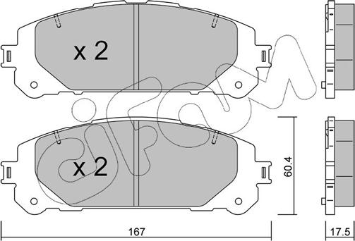 Cifam 822-1367-0 - Тормозные колодки, дисковые, комплект autospares.lv