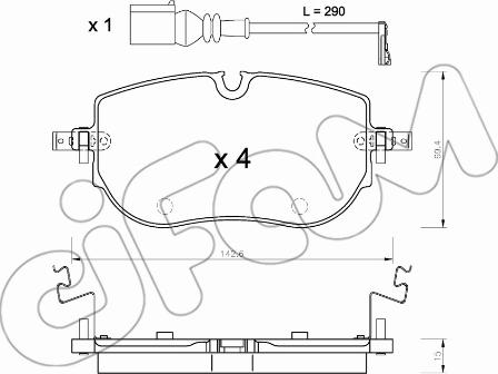 Cifam 822-1319-0 - Тормозные колодки, дисковые, комплект autospares.lv