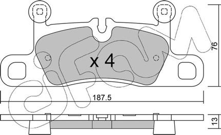 Cifam 822-1315-0 - Тормозные колодки, дисковые, комплект autospares.lv