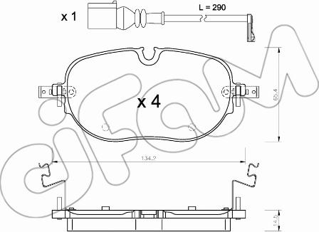 Cifam 822-1318-0 - Тормозные колодки, дисковые, комплект autospares.lv