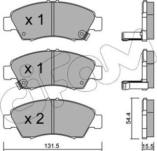 Cifam 822-138-0 - Тормозные колодки, дисковые, комплект autospares.lv