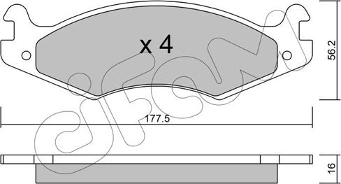 Cifam 822-133-0 - Тормозные колодки, дисковые, комплект autospares.lv