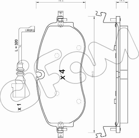 Cifam 822-1320-0 - Тормозные колодки, дисковые, комплект autospares.lv