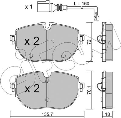 Cifam 822-1321-0 - Тормозные колодки, дисковые, комплект autospares.lv