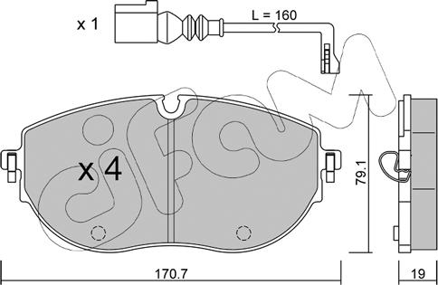 Cifam 822-1322-0 - Тормозные колодки, дисковые, комплект autospares.lv