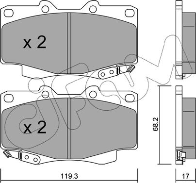 Cifam 822-129-1 - Тормозные колодки, дисковые, комплект autospares.lv