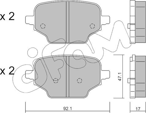 Cifam 822-1245-0 - Тормозные колодки, дисковые, комплект autospares.lv