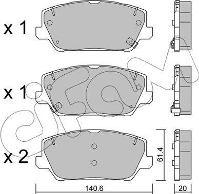 Cifam 822-1241-0 - Тормозные колодки, дисковые, комплект autospares.lv