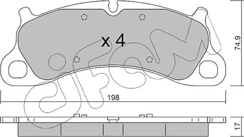 Cifam 822-1255-0 - Тормозные колодки, дисковые, комплект autospares.lv