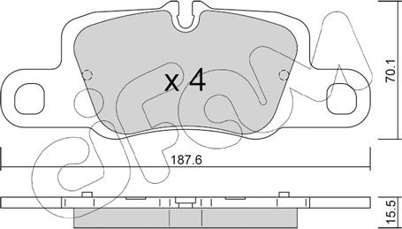 Cifam 822-1257-0 - Тормозные колодки, дисковые, комплект autospares.lv