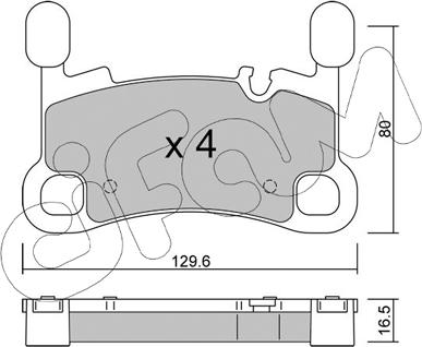 Cifam 822-1260-0 - Тормозные колодки, дисковые, комплект autospares.lv