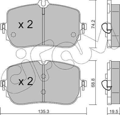 Cifam 822-1268-0 - Тормозные колодки, дисковые, комплект autospares.lv