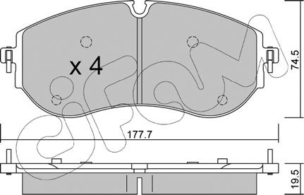 Cifam 822-1262-0 - Тормозные колодки, дисковые, комплект autospares.lv