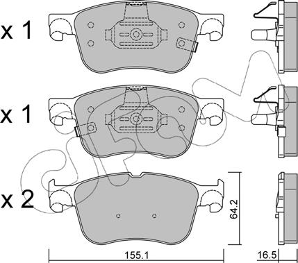 Cifam 822-1205-0 - Тормозные колодки, дисковые, комплект autospares.lv