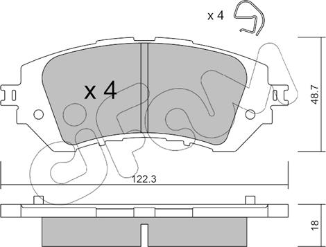 Cifam 822-1219-0 - Тормозные колодки, дисковые, комплект autospares.lv