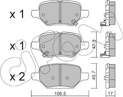 Cifam 822-1213-0 - Тормозные колодки, дисковые, комплект autospares.lv