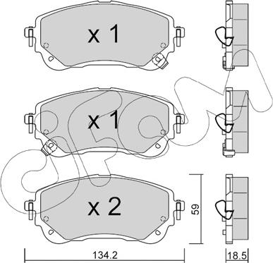 Cifam 822-1234-0 - Тормозные колодки, дисковые, комплект autospares.lv