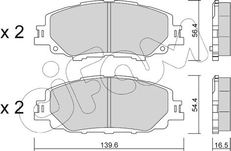 Cifam 822-1235-0 - Тормозные колодки, дисковые, комплект autospares.lv