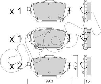 Cifam 822-1236-0 - Тормозные колодки, дисковые, комплект autospares.lv